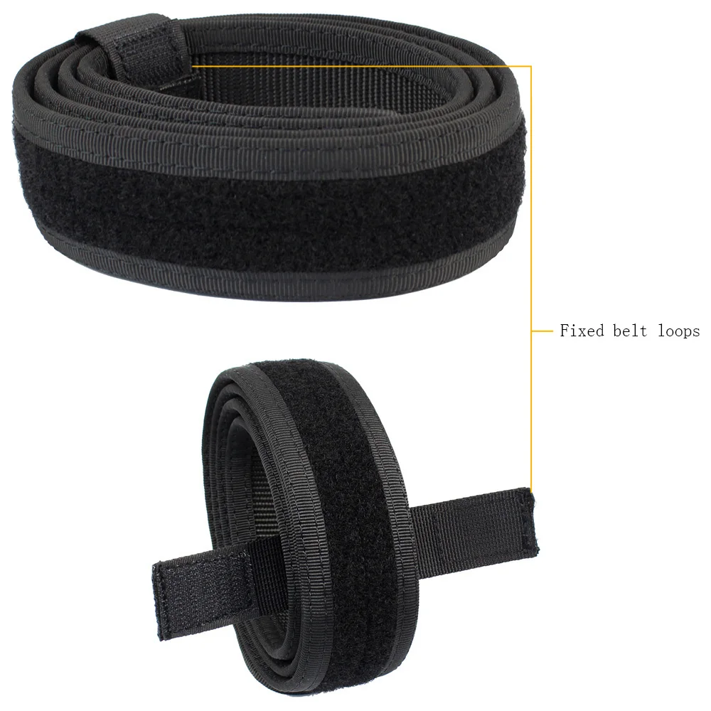 VULPO 1.5 Inch Tactical Inner Belt Mens Belts Adjustable Nylon Sports Waist Belt Shooting IPSC Belt