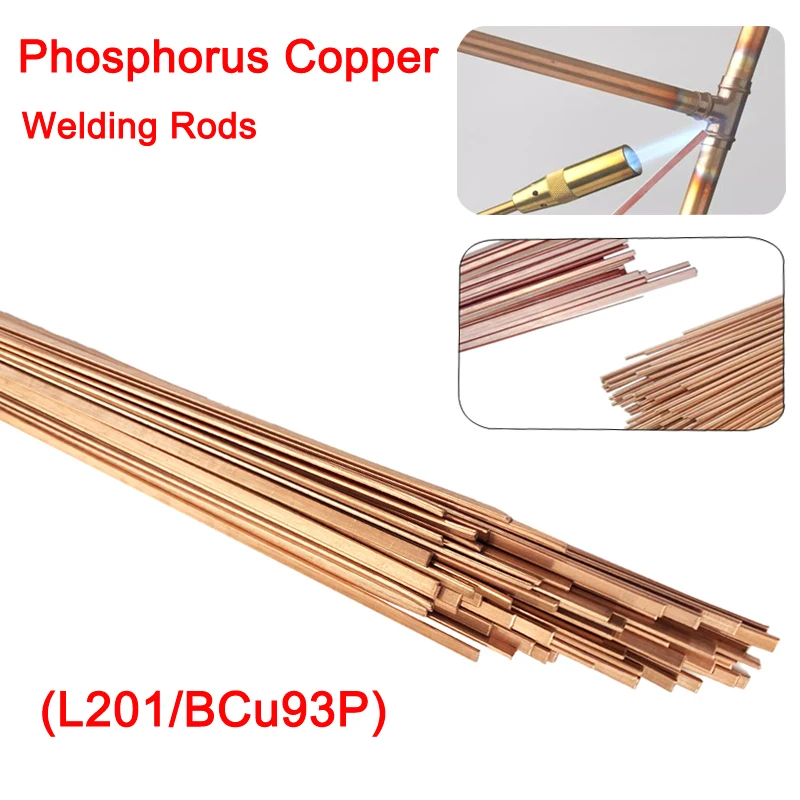 1.0/2.0mm*500mm Phosphorus Copper Electrode Welding Rod  Brass Welding Wire Bronze Electrode Soldering Rod No Need Solder Powder