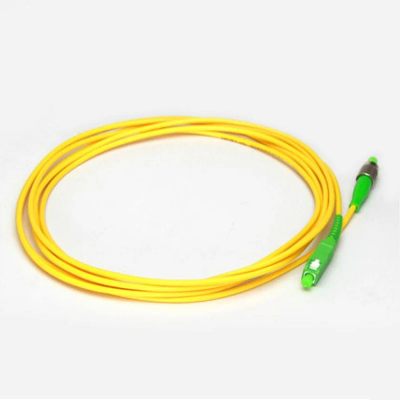 10PCS high quality SC APC-FC APC single mode Simplex Fiber Optic Patch Cord SC-FC FTTH Fiber jumper Free Shipping