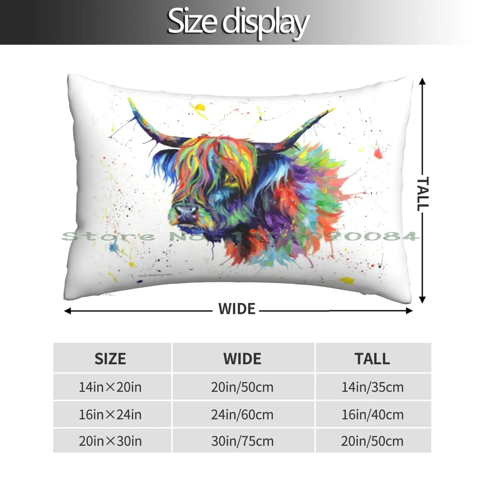 Highland Cow Multicolour Pillow Case 20x30 50*75 Sofa Bedroom Anchor Motif Sailor Motive Cruise Motif To Go On Vacation Scuba