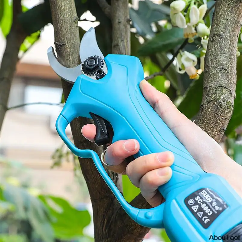 

Cordless Electric Pruning Shears Secateur Pruner Tree Bonsai Cutter 16.8V Lithium-Ion Branches Scissor Garden Power Tools