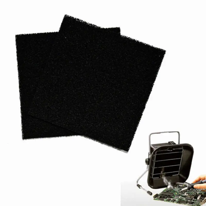 5 esponja de filtro de carbón activado negro de alta calidad, 13x13x1cm para 493 absorbente de humo de soldadura, esponja de escape ESD