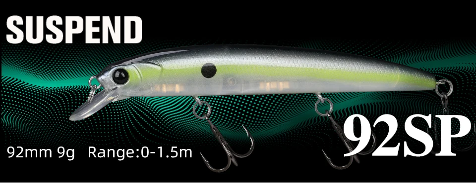 TSURINOYA 88SP Suspending Minnow Angelköder 88mm 10,3g DW76 Lange Casting Künstliche Harte Köder Hecht Bass Big Trout Jerkbait – Detail 1