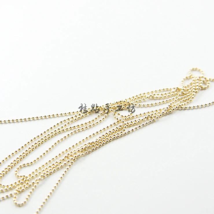 One Meter Solid Brass Chain-Ball Chain 1mm (1.0B)