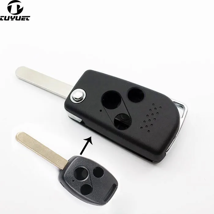 3 tasten Geändert Flip Remote Key Shell für Honda Accord Civic CR-V Pilot Fit Key Fall Shell