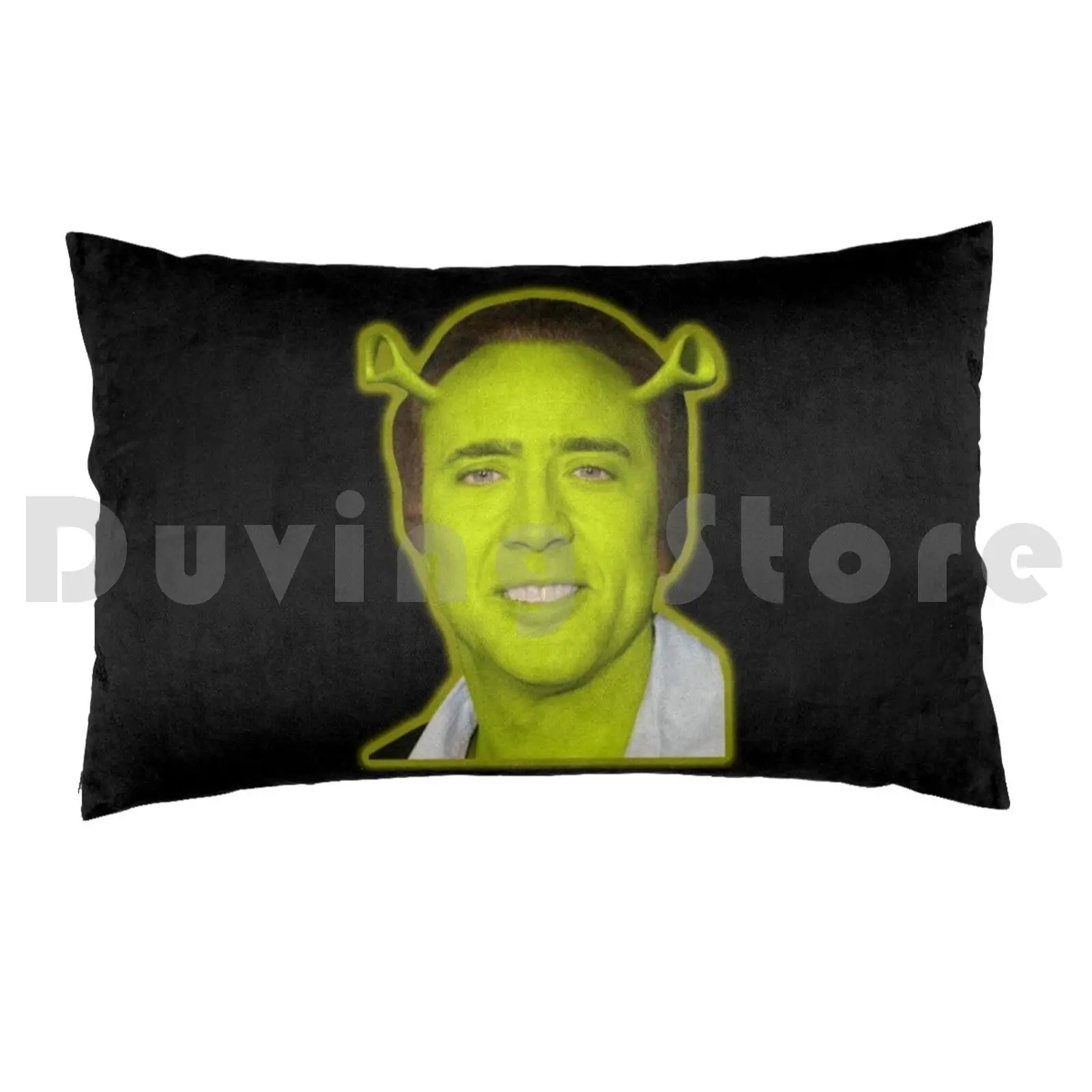 Nicholas Shrek CagePillow case Nicolas Cage Nicolas Cage Nicholas Nicholas Cage Nick Cage Humor Xmas