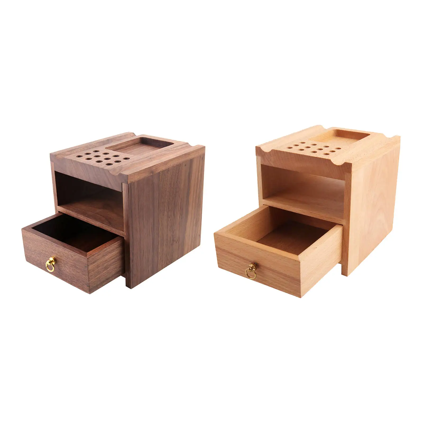 Drawer DIY Wood Leather Craft Tools Holder Rack Stand Leather Stamp Punch Accessories Storage Box Organizer