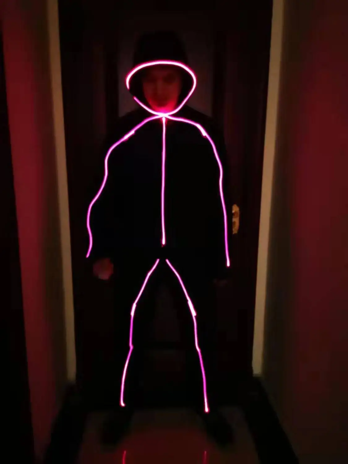 LED Stickman figure costume Kids led stick figure costume led Tron suits dance costume Color change LED Suits Costume image 6