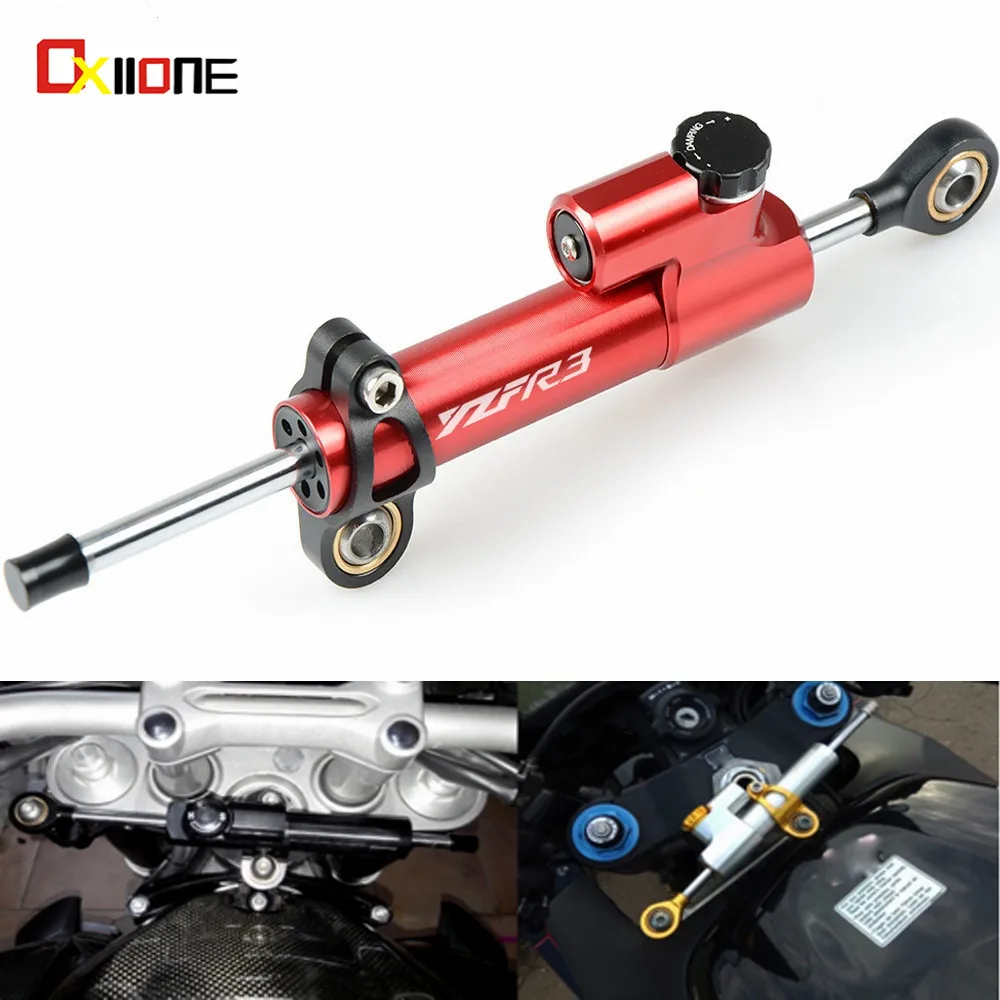 

For Yamaha YZFR3 YZF R3 YZF-R3 R1 R6 2014 2015 2016 2017 2018 2019 Motorcycle Steering Stabilizer Damper Safety Control YZFR3
