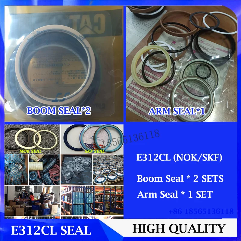 

High Quality E312CL ARM/BOOM Cylinder Seal Kit 1709937 3350007 for Caterpillar Hydraulic Oil Seal