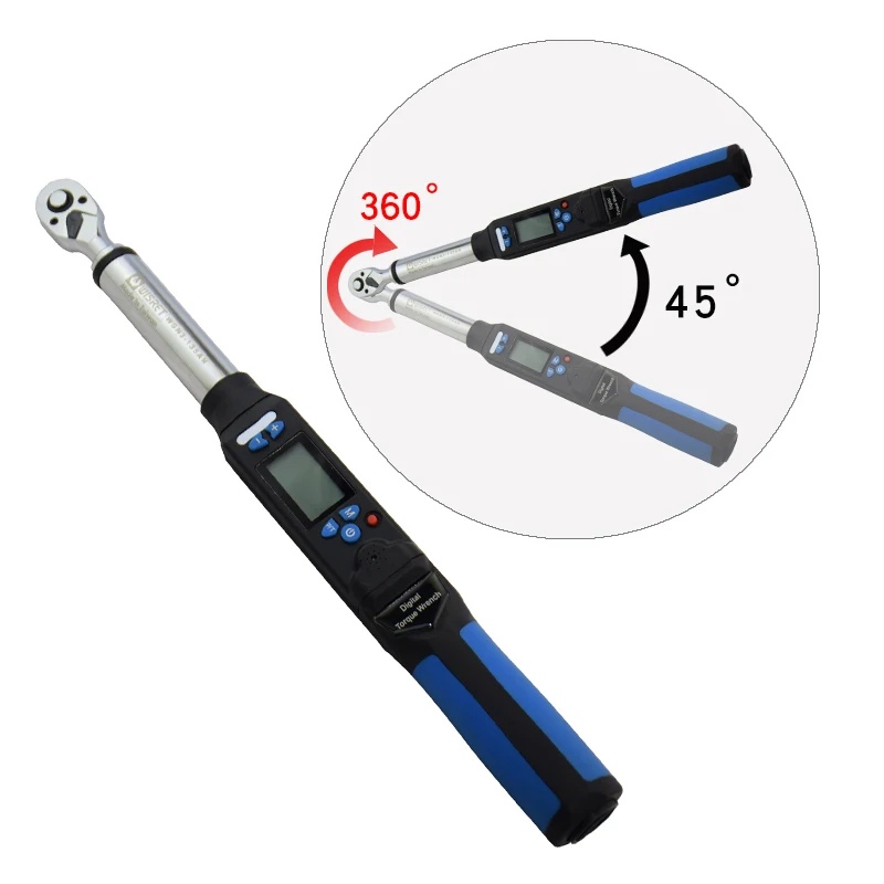 

Professional Digital Angle torque wrench 6.8-340NM 3/8 1/2 Ratchet Automobile engine bolt torque and Angle measurement wrench