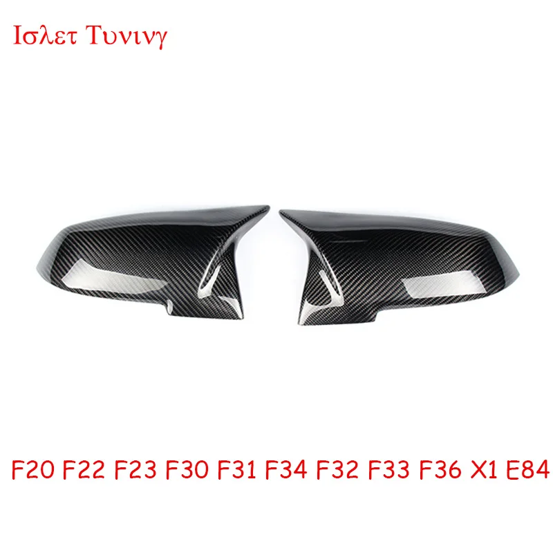 Carbon Fiber Replace Side Door Mirror Cover for BMW 1 2 3 4 X1 F20 F21 F22 F23 F30 F31 F32 F33 E84 Rearview Caps