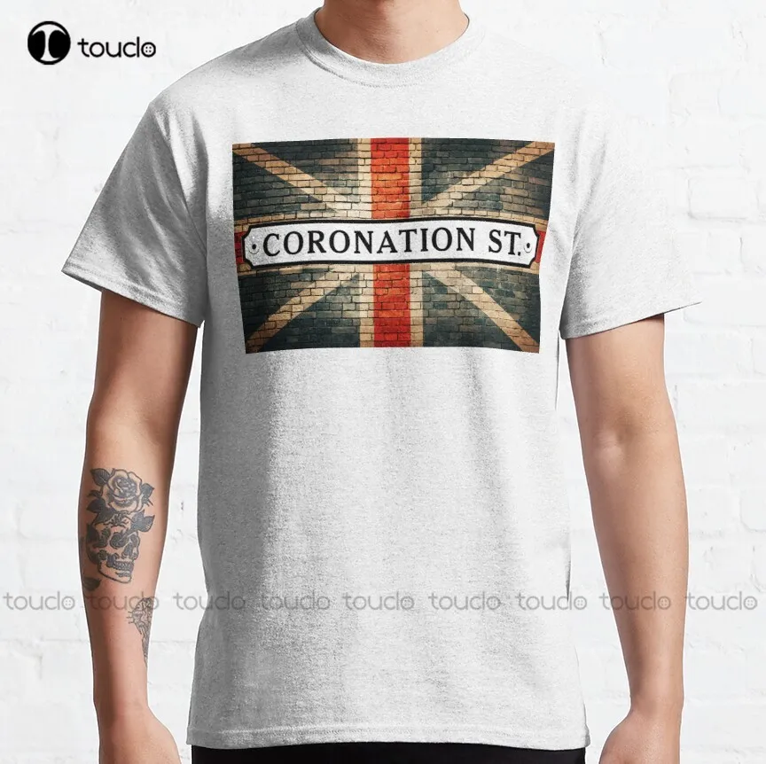 Coronation - Corrie!- Streets Emmerdale Classic T-Shirt Mens Black Tshirt Custom Aldult Teen Unisex Fashion Funny New Xs-5Xl New