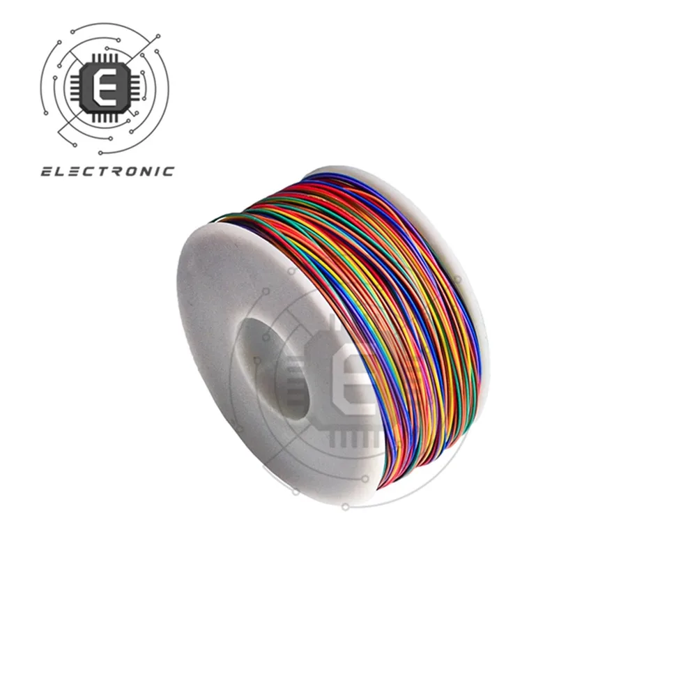 One Roll 280m 30AWG Wrapping Wire Tin Plated Copper Solid Cable Breadboard Jumper Insulation Electronic Conductor Wire Connector