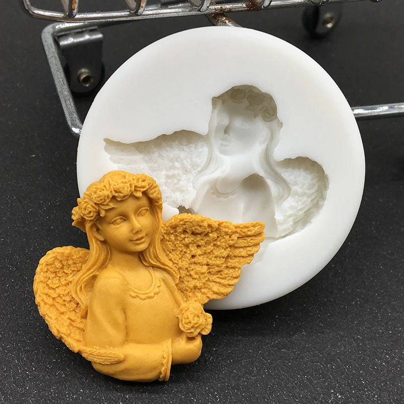 Garland Angel Girl Silicone Mold Resin Tools Sugarcraft Cupcake Baking Mold Fondant Cake Decorating Tools