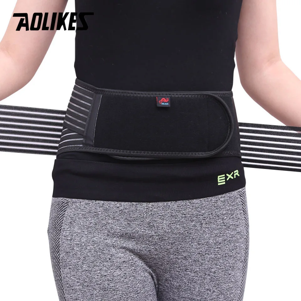 AOLIKES Self-heating Magnetic Therapy Lumbar Belt Waist Back Support Brace Abdomen Keeping Warm Protector Tourmaline Products