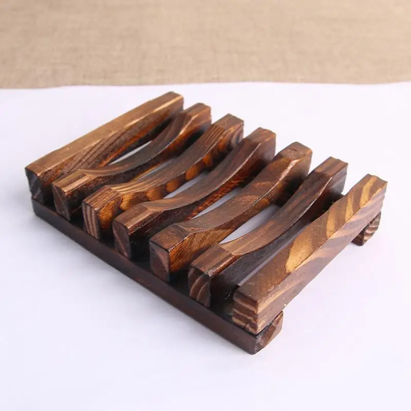 Vintage Style Bathroom Soap Tray Handmade Wood Dish Box Wooden Soap Dishes As Holder Home Bathroom Accessories LX8014