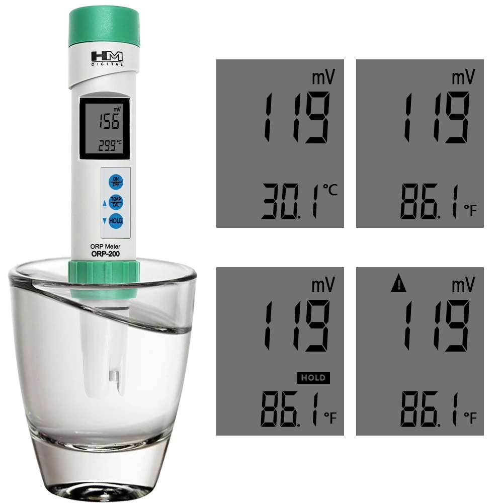 Digital ORP pH TDS Meter Temperature Tester Waterproof With Automatic Calibration Portable Tester HM COM-80/100/200/300/360