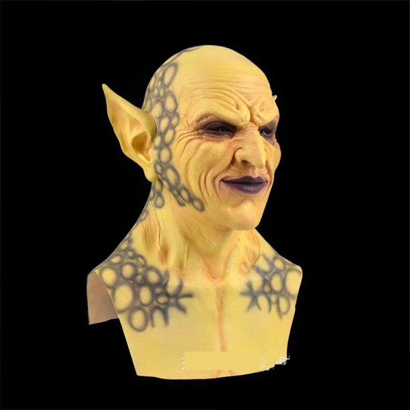 New Halloween Devil Clown Vampire Mask Yellow Goblins Mask Halloween Horror Mask Creepy Costume Party Cosplay Props