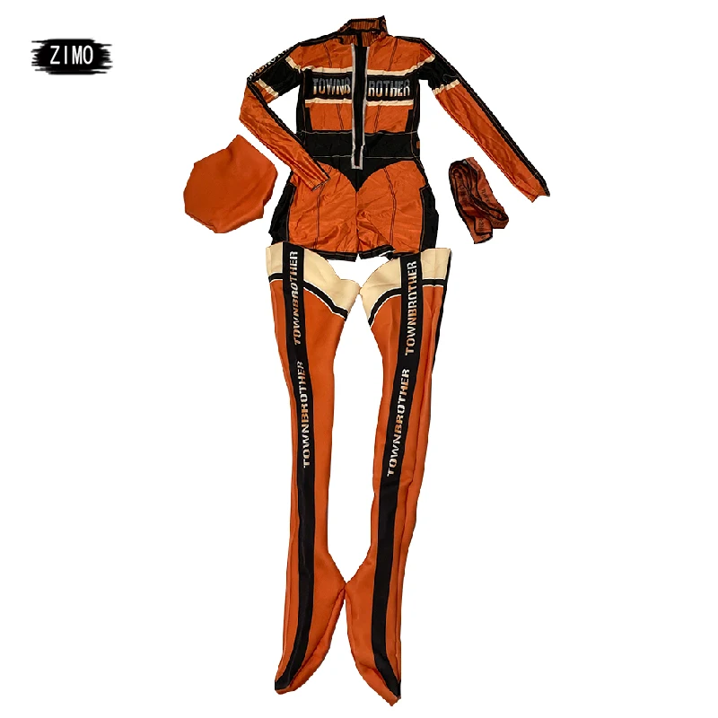 Sexy Tight Tooling Bodysuit Women Hip Hop Clothe Female Singer nightclub Bar Dj Jazz Dance Team Stage Fire Costumes Rave Outfit