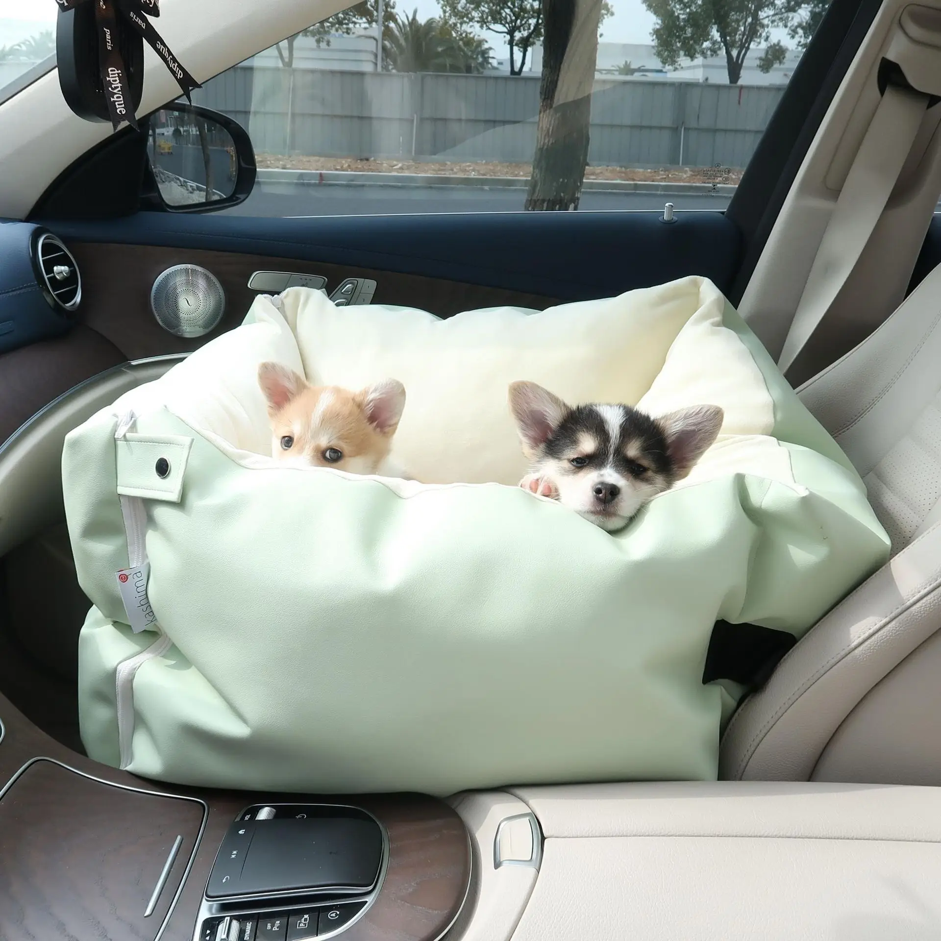 Car seat protective PU Leather Pet Seat Anti-dirty Waterproof Pad Dog Kennel Pet Seat Washable Detachable For Travel Pet Supply