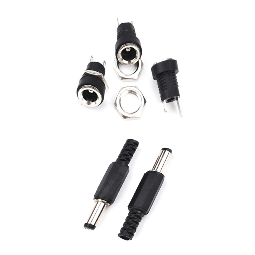 10 TEILE/LOS DC022B DC005 DC Power Stecker 2,1x5,5 2,5x5,5 Buchse Stecker Buchse + Stecker Jack buchse Adapter DC-022B DC-005