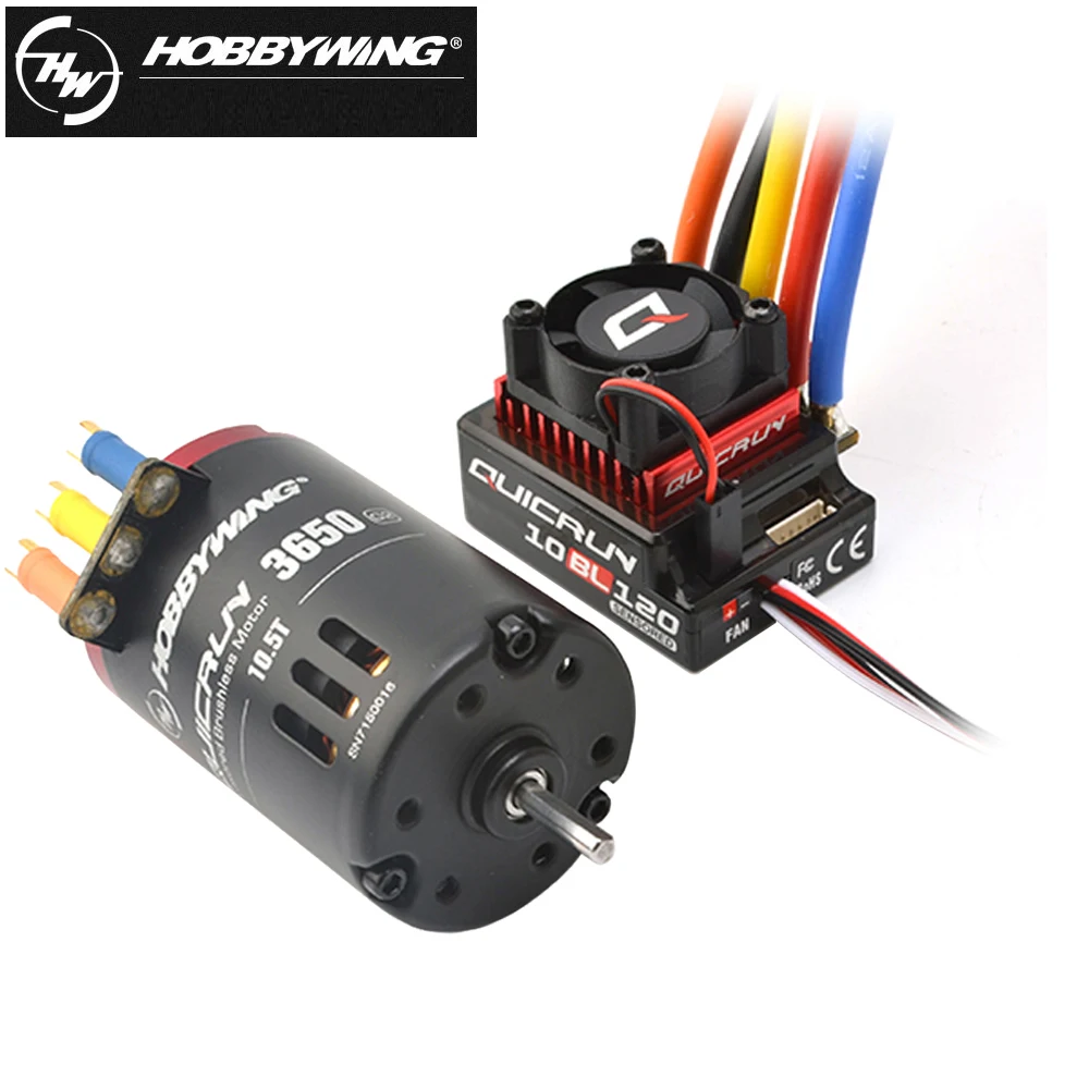 HobbyWing QuicRun 3650 G2 Brushless Motor 10BL120 120A 2-3S ESC+LED Program For RC 1/10th Touring Cars/Buggies/Drift Cars Toys