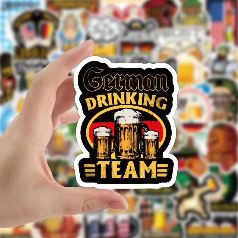 10/30/50pcs Oktoberfest Beer Cool Stickers Decals DIY Guitar Laptop Skateboard Luggage Car Waterproof Graffiti Kids Sticker Toys