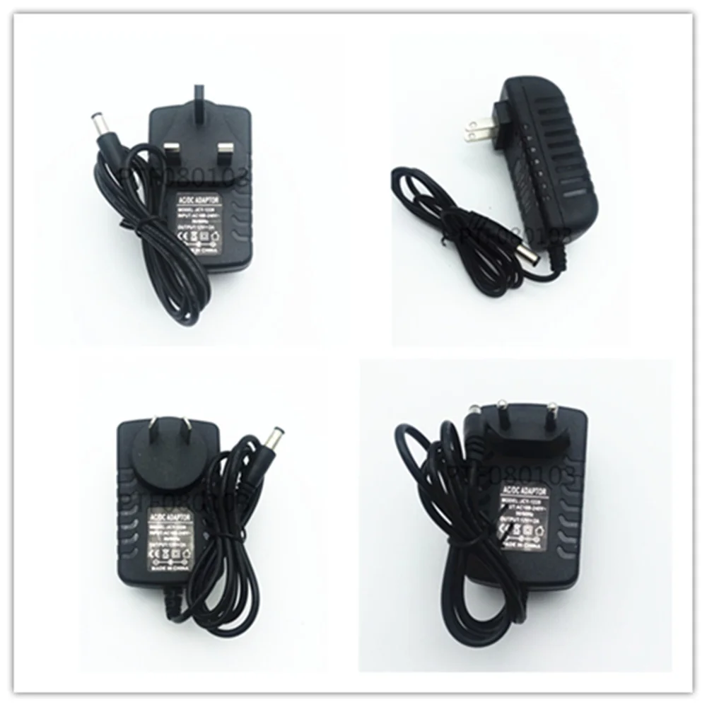 12V 2A AC 100V-240V Converter Adapter DC 12V 2A 2000mA Power Supply EU UK AU US Plug 5.5mm x 2.1mm for CCTV IP Camera