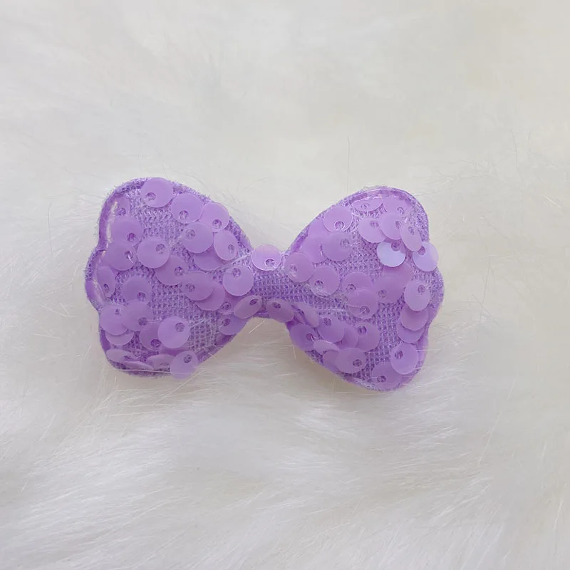 42 Stück/Set, 6 x 3,5 cm, glitzernde Pailletten-Schleifen, gepolsterte Applikationen zum Selbermachen von Haarreif-Accessoires und für Bastelarbeiten, Nähzubehör für Kleidung. – Detail 3