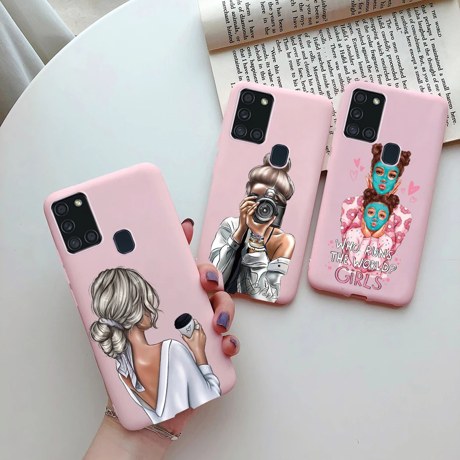 For Samsung Galaxy A21s Case Fashion Girls Silicone Soft Back Phone Cover For Samsung A21s A217F 6.5