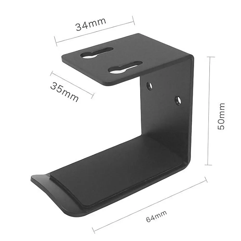 อลูมิเนียมอัลลอยด์หูฟังแขวนผู้ถือ Wall Mount ชุดหูฟังจอแสดงผลวงเล็บแขวนหูฟัง Rack 50x64mm