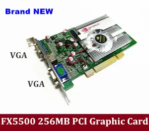 100 High Quality New Nvidia Geforce Fx5500 Pci Graphic Card Fx 5500 256mb 128bit Ddr Vga Vga Pci Video Card Pc Video Control Module AliExpress