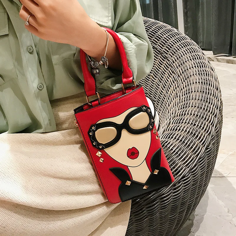 Fashion Small Crossbody Bag for Women Shoulder Chain Bag Purses and Handbags Designer Character Party Clutch Leather Evening Bag