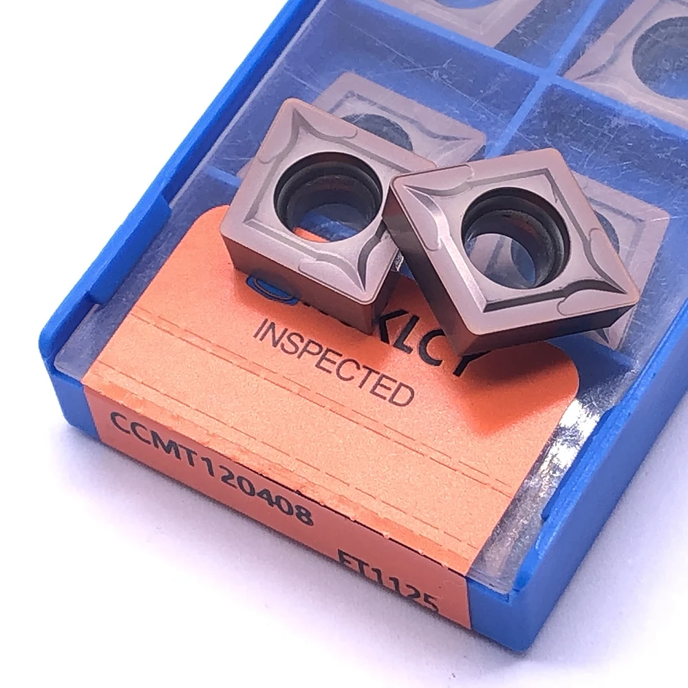 10 قطعة RCKLCY التنغستن CCMT120408 FT1125 المعادن الداخلية تحول أدوات مخرطة Cuttercar إدراج لالفولاذ المقاوم للصدأ