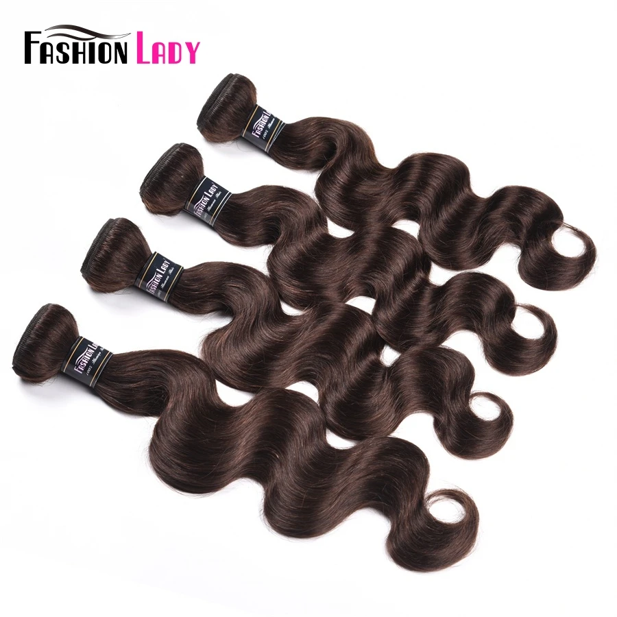 Fashion Lady Pre-Colored Brazilian Hair Weave Bundles Human Hair Body Wave 2# Dark Brown Bundles 1 Piece Non-Remy Hair