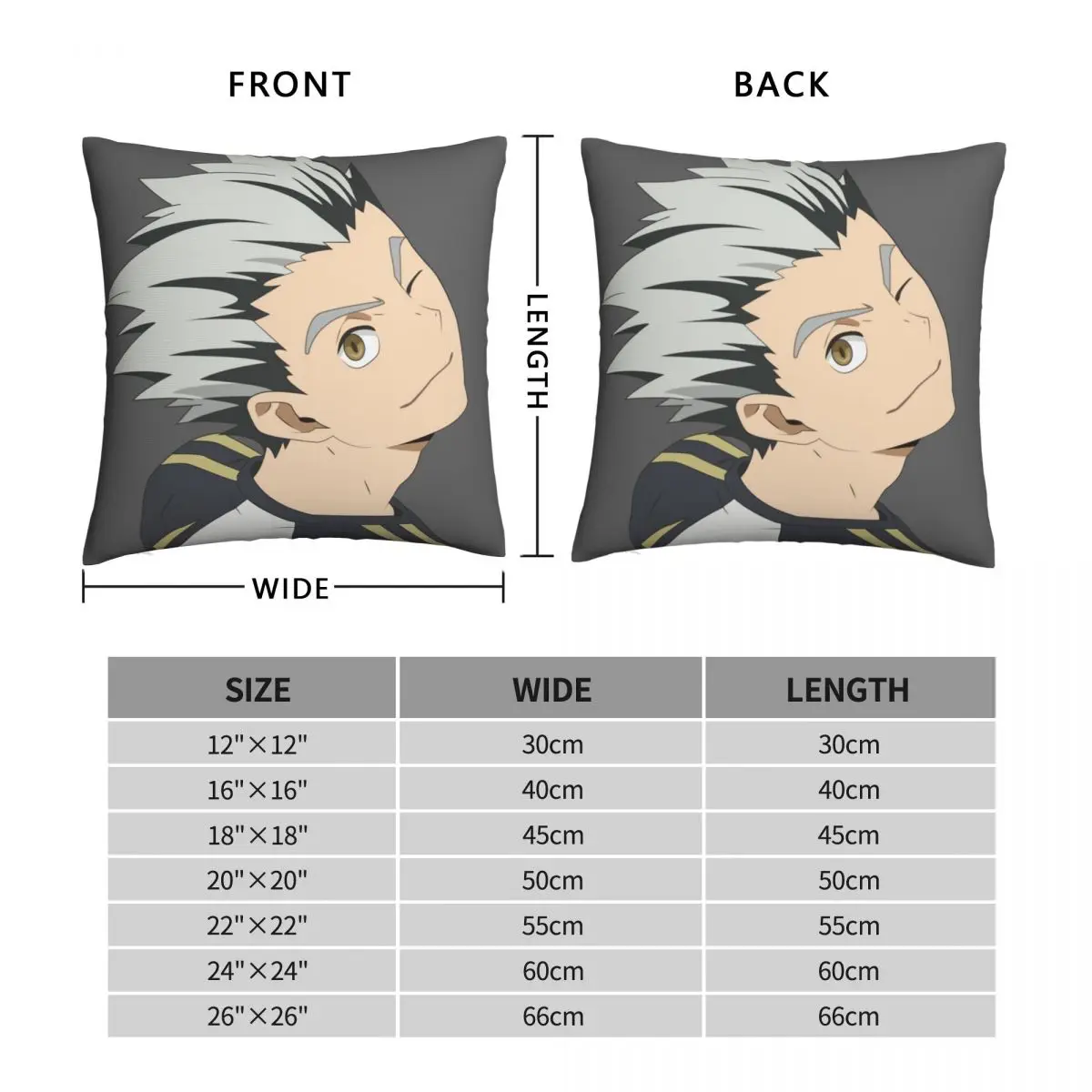 Bokuto Kotaro Square Pillowcase Polyester Linen Velvet Pattern Zip Decor Pillow Case Home Cushion Cover 18