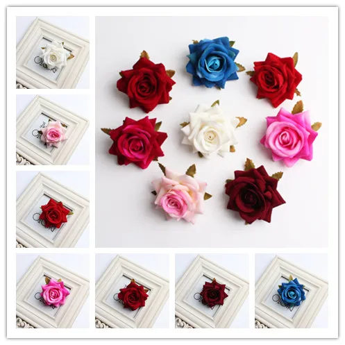 

8color 5cm 50pcs Silk Artificial Flower Rose Wedding Party Home Decor DIY Wreath Scrapbook Gift Box Craft Fake Flower