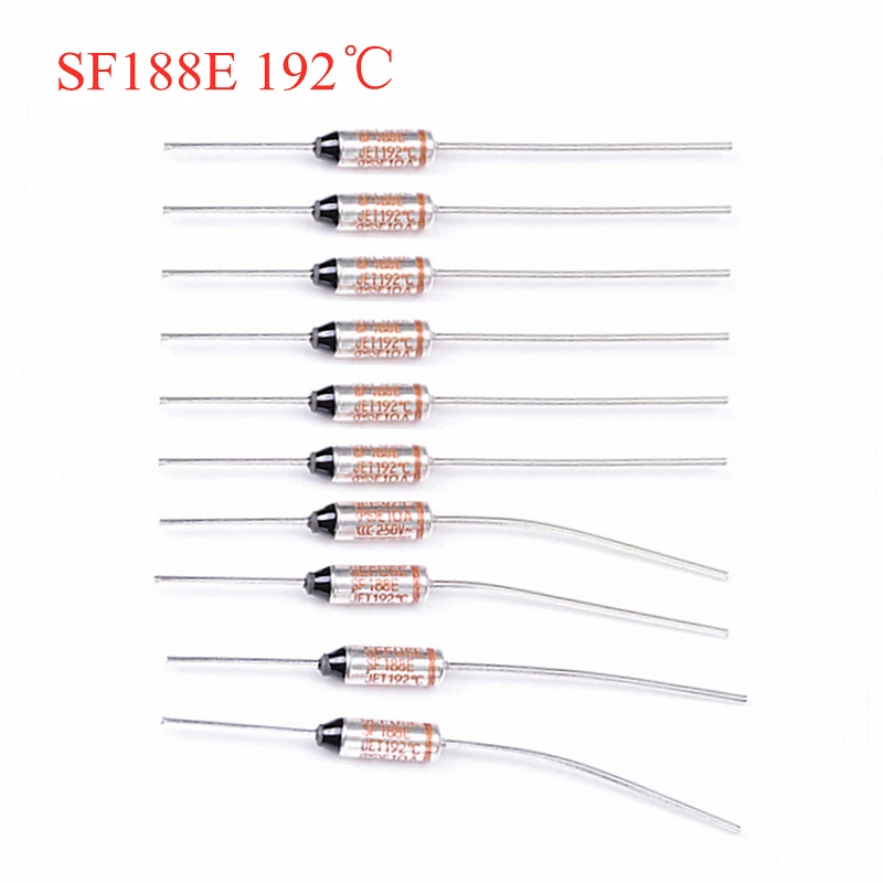 10Pcs/Lot NEC 250V 10A SF119E/SF129E/SF139E/SF188E Thermal Fuse Thermal Cutoffs 121/133/142/192/240℃ Degree Temperature Fuse