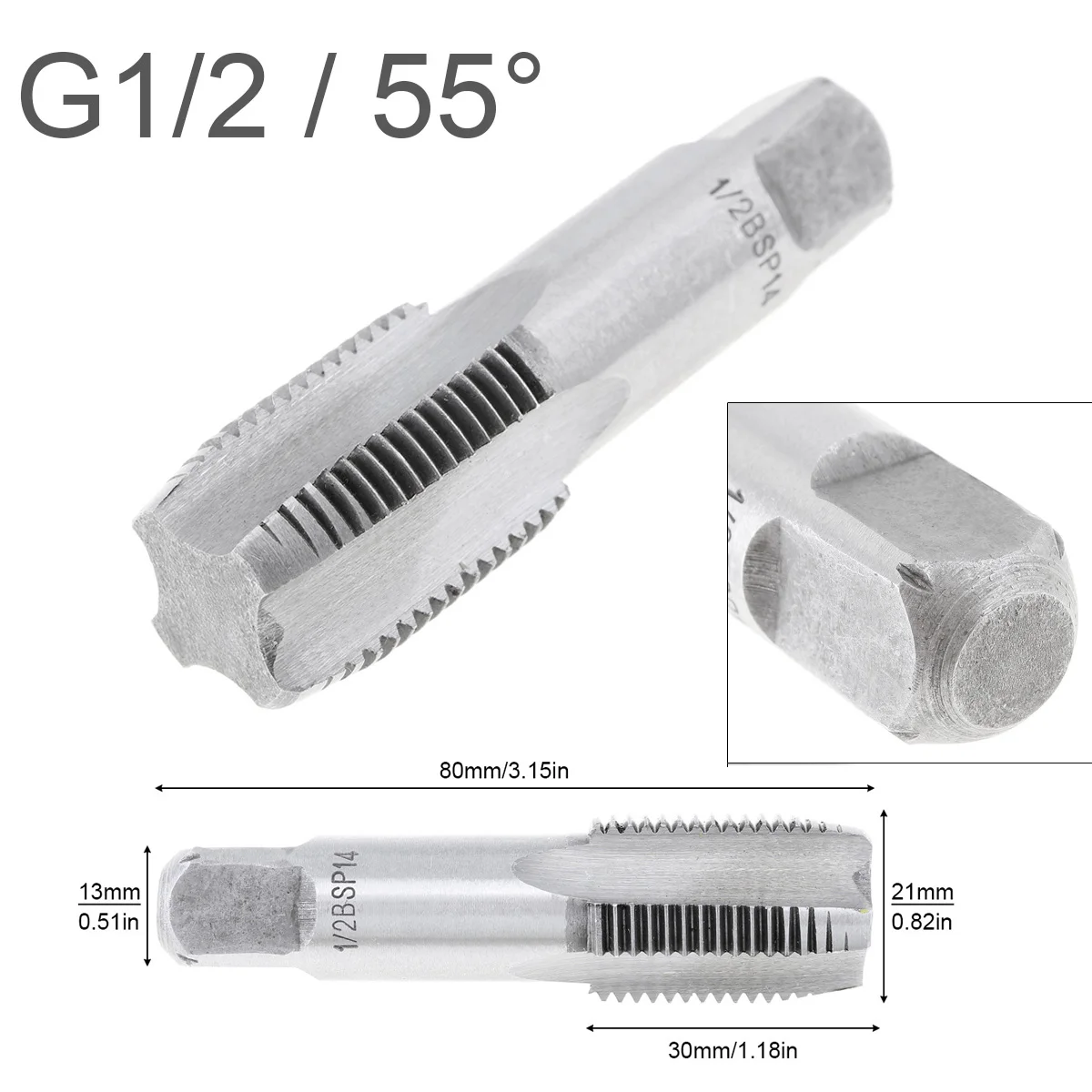 G1 G1/2 G1/4 G3/4 G1/8 3/8 Thread Tap 55 Degrees High Speed Steel Attack Pipe Plate G Tap Hand Tapping Tool Repair Machine