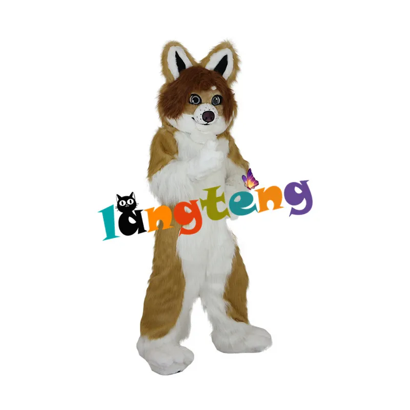 878 Nâu Cáo Chó Husky Linh Vật Trang Phục Cho Người Lớn Kid Size Áo Lạ Mắt Cosplay