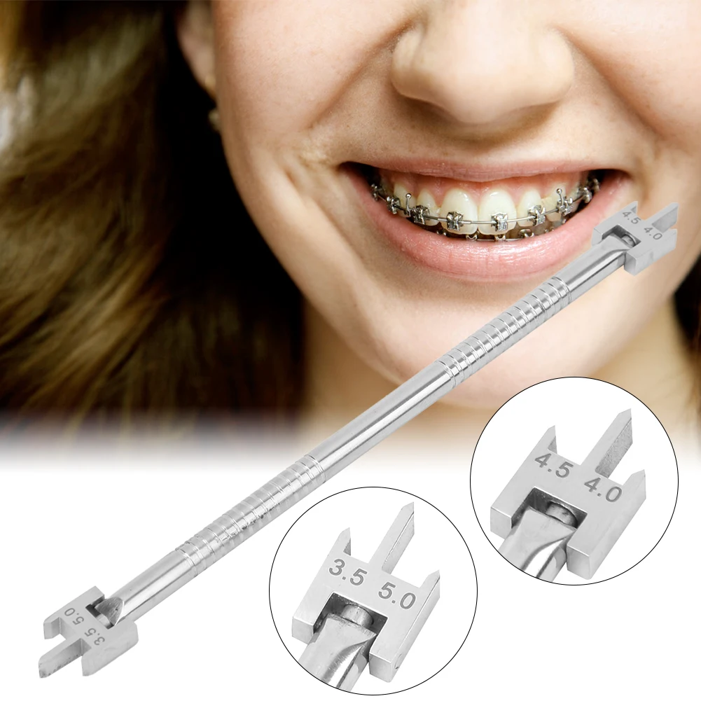 Adjustable Stainless Steel Dental Rod Tools Orthodontic Materials Bracket Double Fork Head Positioning Height Gauge Instrument