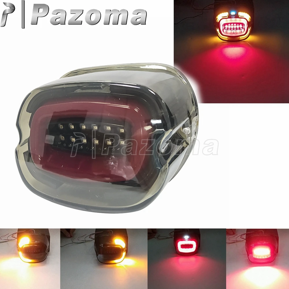 LED Tail Light Motorcycle Rear Signal Light License Plate Light Red Brake Tail Lamp For Harley Dyna Sportster Touring Softail