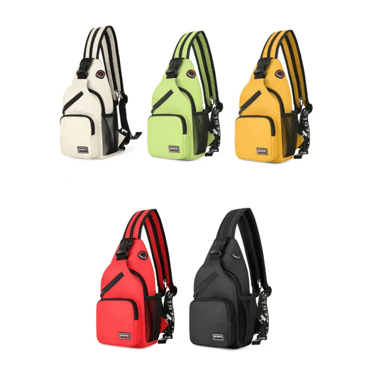 Women Casual Small Sling Backpack Travel Chest Bag With Earphone Hole Crossbody Bagpack Shoulder Bags For Hiking Cycling Sports