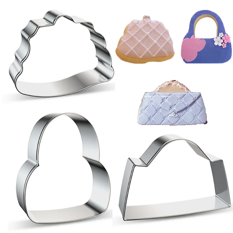 

Ladies Handbags Stainless Steel Cookie Cutter Biscuit Mold Fondant Cake Decorating Tool Patisserie Moule Gateau