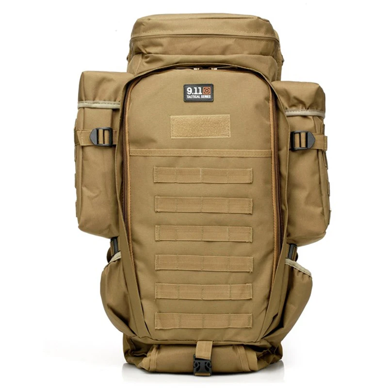 Special Forces Combined Backpack, Military Tactical Attack Rucksack, Camping, Hunting, Tactics Equipment, 65L Camo Russia