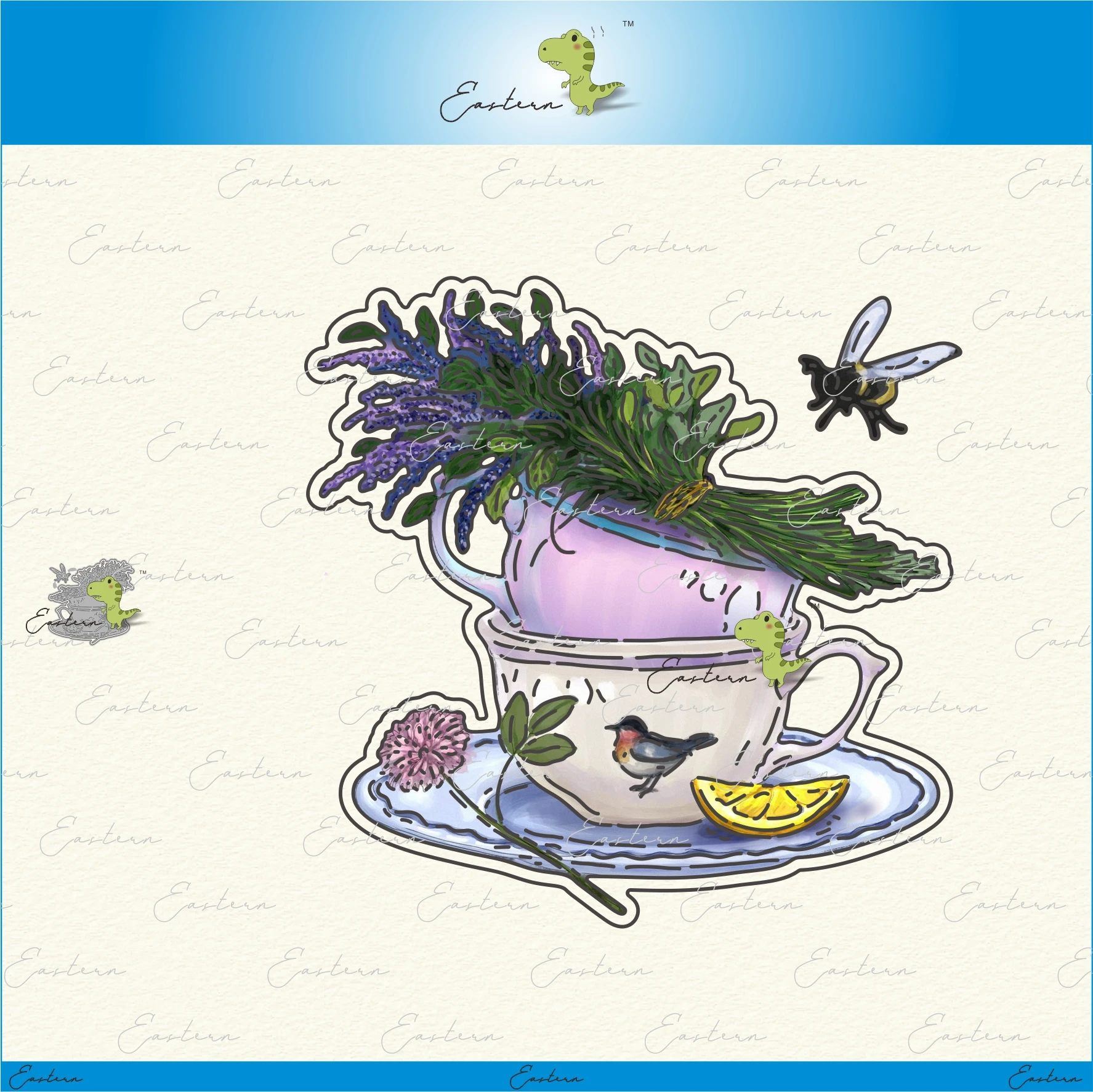 

Traditional Teacup metal cutting dies 2021 new diy molds Scrapbooking Paper Making die cuts crafts