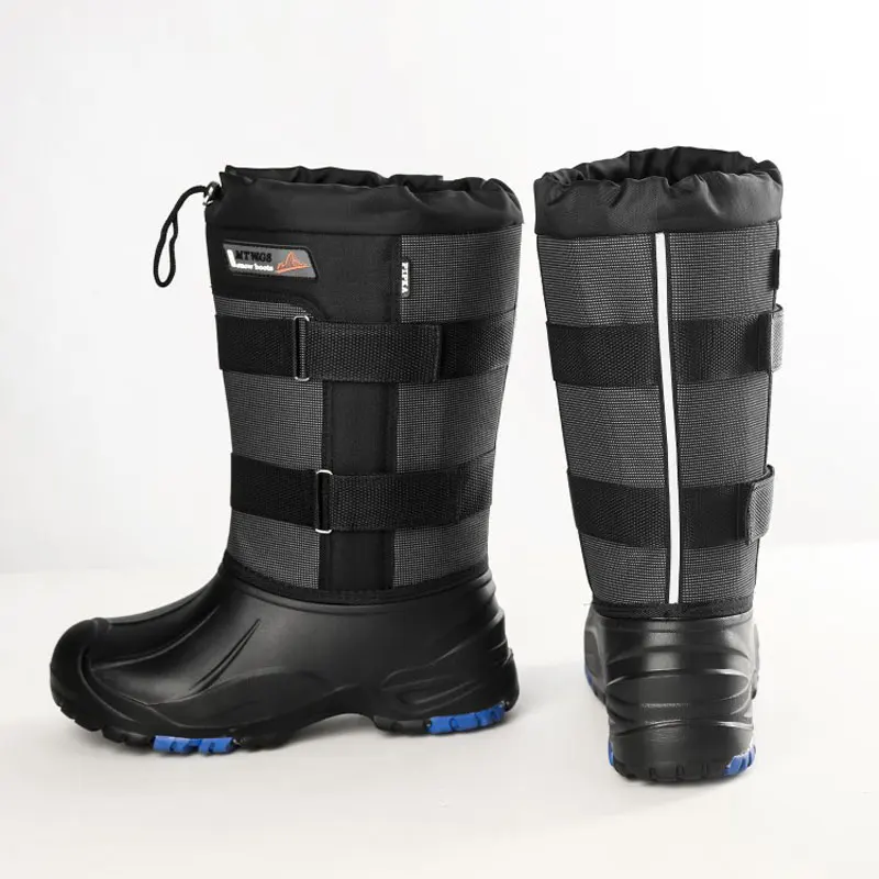 Outdoor Winter Snow Fishing Boots Waders Hunting Boot Fishing Caza Snow Waterproof Shoes Non-slip with Steel Nails Camping Boots