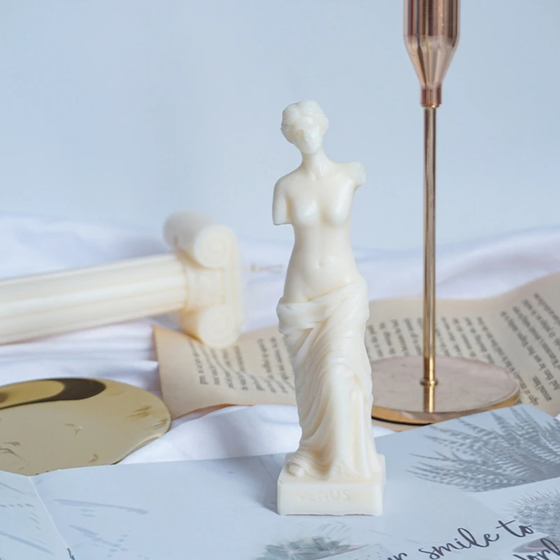 Fai da te arte corpo candela cristallo resina epossidica muffa fragranza a forma umana venere dea cera intonaco colata stampo in Silicone