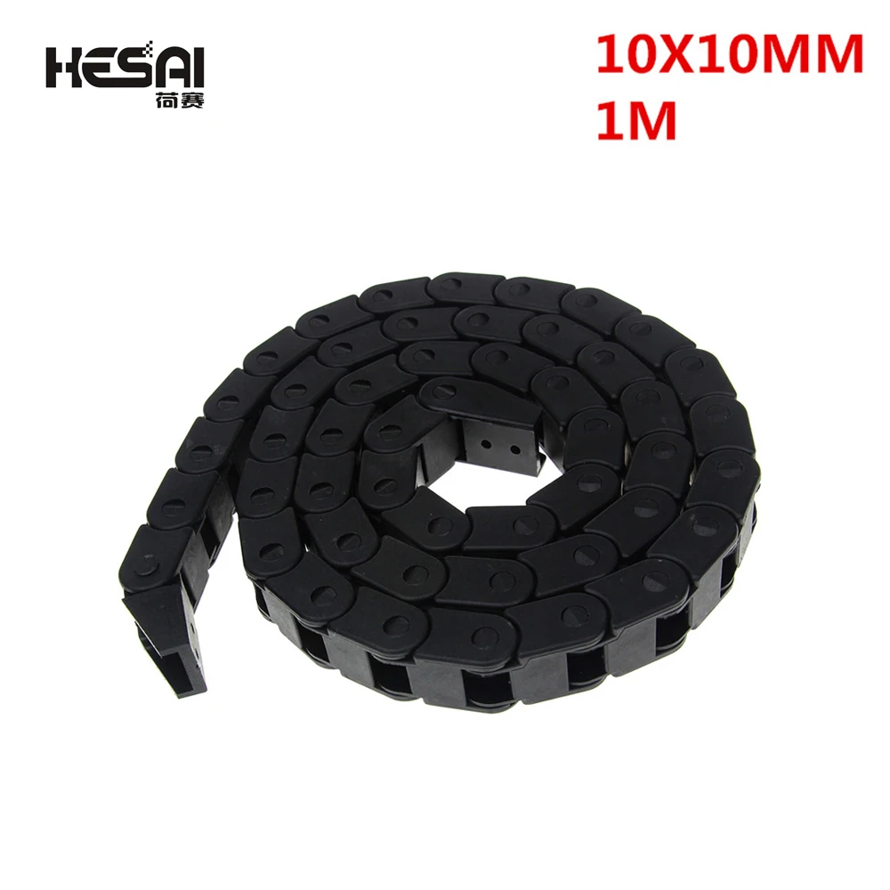 

10*10 10x10mm L1000mm 10 x 10mm Cable Drag Chain Wire Carrier With End Connectors For CNC Router Machine Tools